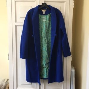 Soft Surroundings Blue Coat Size Medium